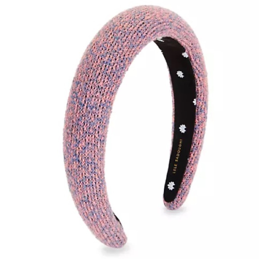 Lele Sadoughi Pink Boucle Padded Headband